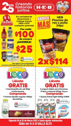 ¡APROVECHA EN HEB! - Valle Alto